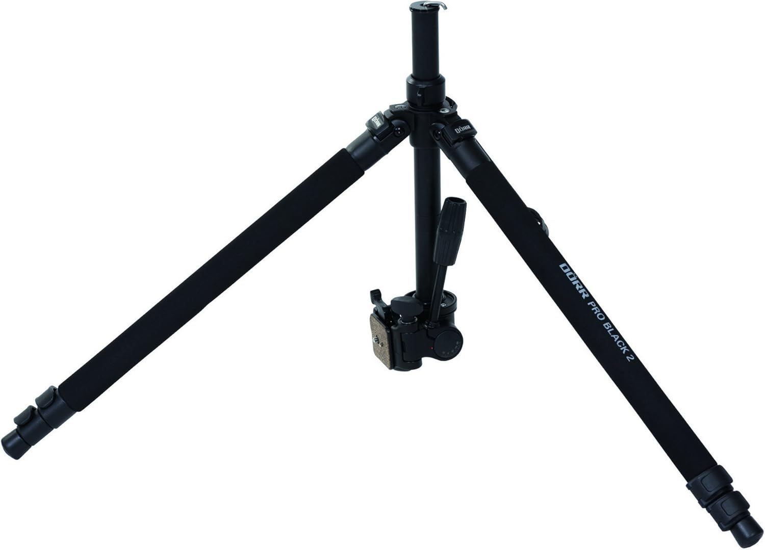 Dörr 372748 Pro Black 2 Photo/Video Tripod with 3D Tilter with Integrated Spirit Level/Quick Release Plate/Tripod Bag