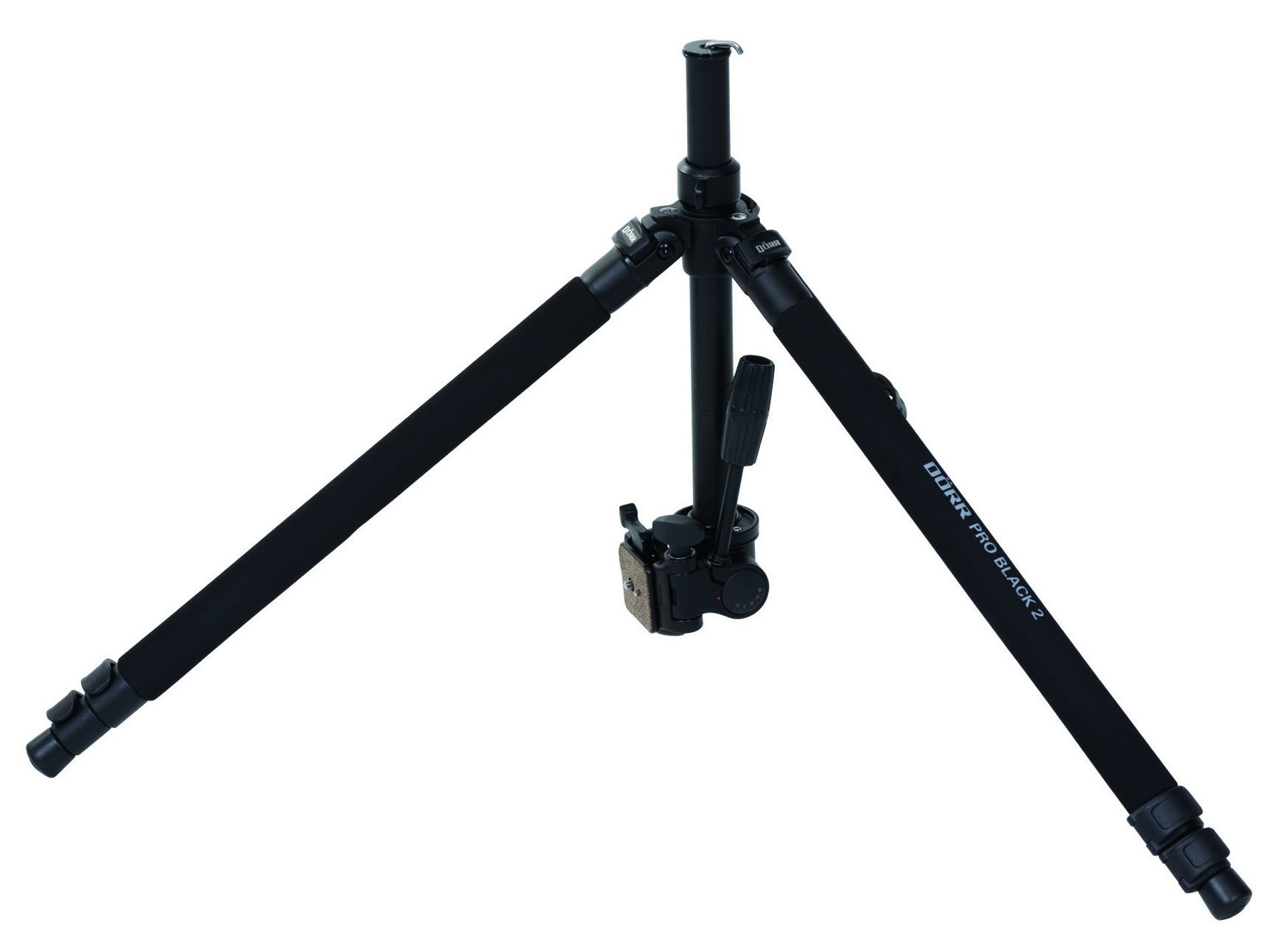 Dörr 372748 Pro Black 2 statyw do zdjęć i wideo, w zestawie z pochyleniem 3D ze zintegrowaną poziomicą/płytą do szybkiej wymiany/torba na statyw