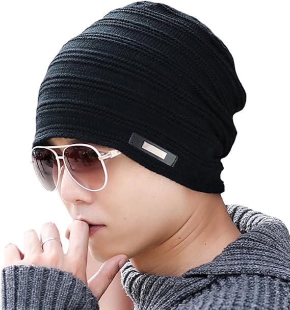 Amazon キッカリ Kikkari ボア付き ニット帽 メンズ 帽子 防寒 裏起毛 シンプル 男女兼用 全8色 Mkha003 ブラック ニット 通販