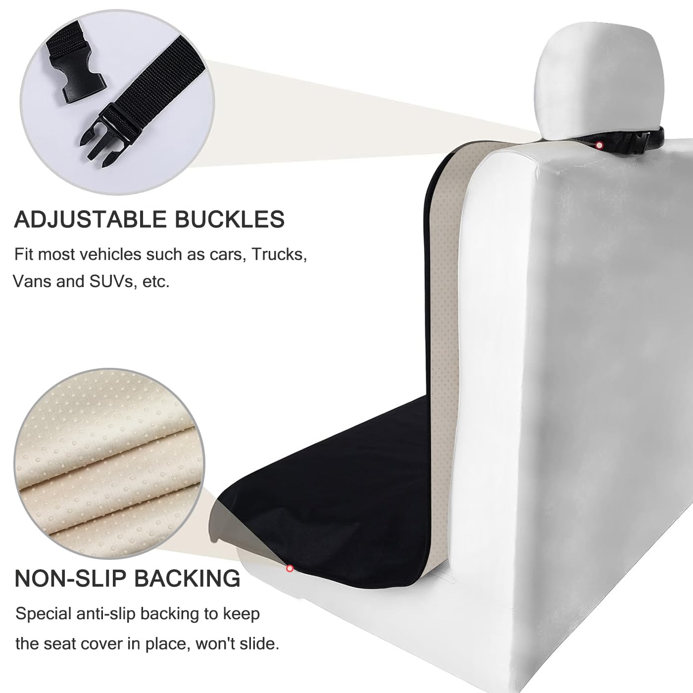 Coprisedile posteriore, impermeabile, per panca posteriore, per palestra, nuoto, surf, corsa, antiscivolo, universale, si adatta alla maggior parte delle auto, camion, furgoni e SUV (panca