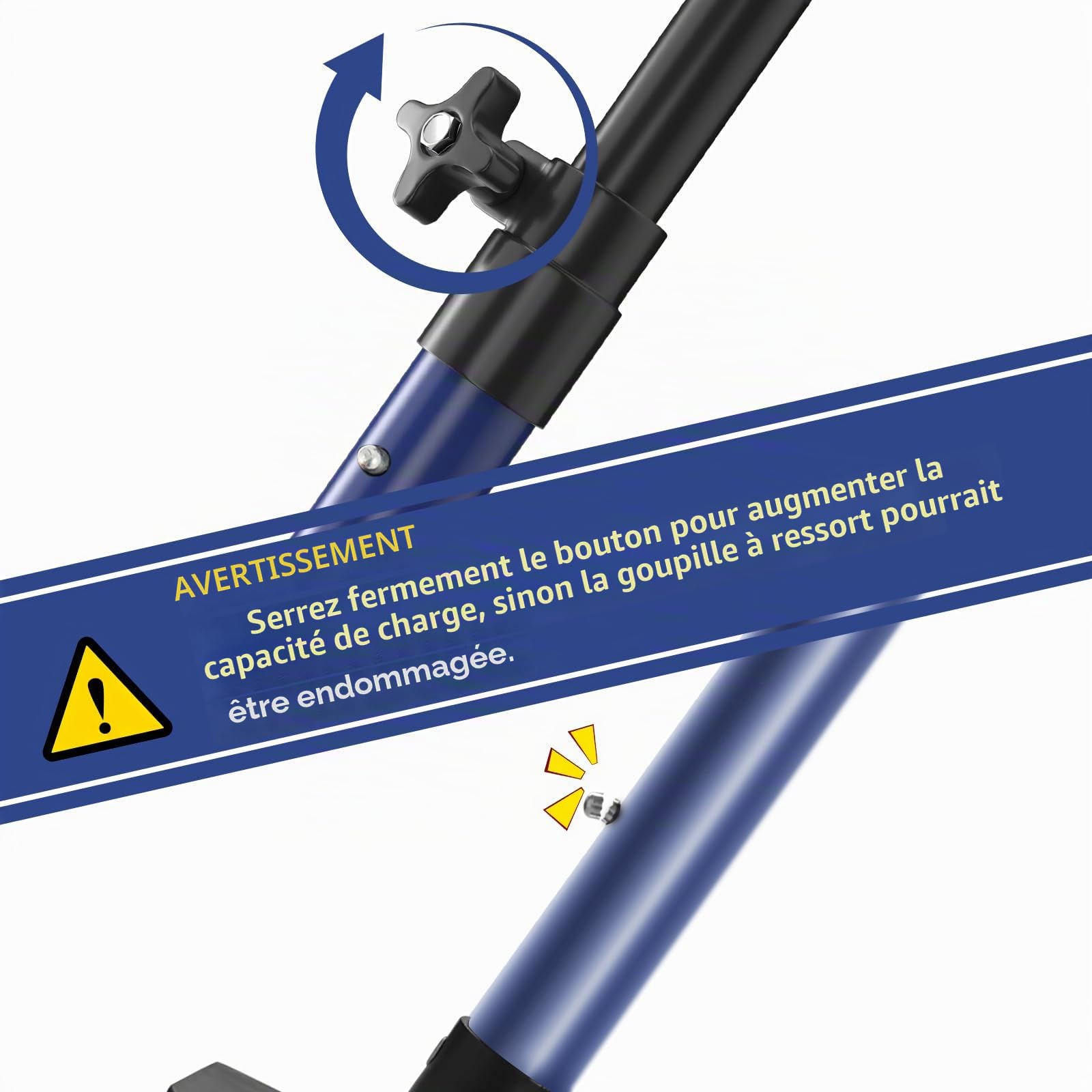 XINQIAO Outil Troisième Main, Système de Support 3ème Main, Tige de Support en Acier Premium avec Capacité de 70 KG pour Cric de Placard, Cric de Cloison Sèche, Longueur 125-290 CM, 4 Pièce