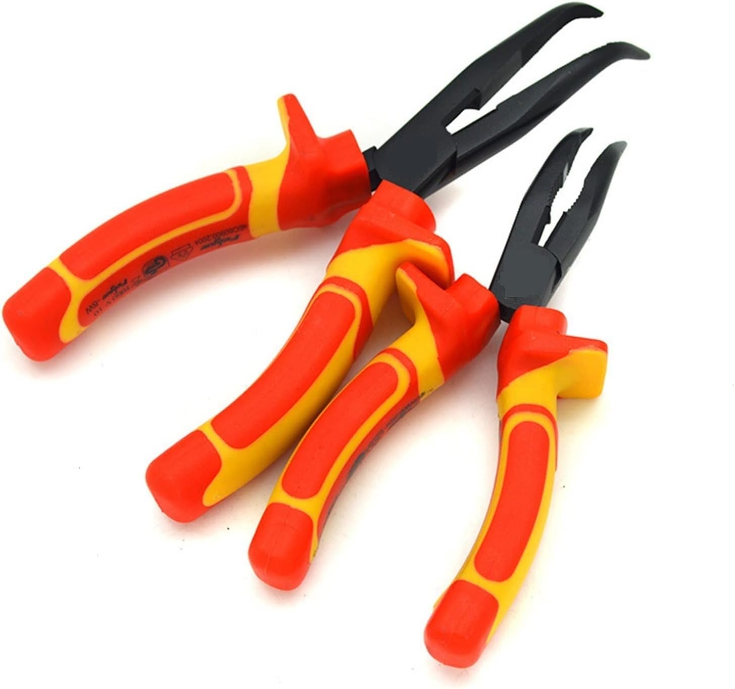 Snap-Ring Pliers Insulated Bent Nose Pliers Multitool Wire Stripper Bolt Cutter Professional Long Nose Cutting Plier for Electrical Industry