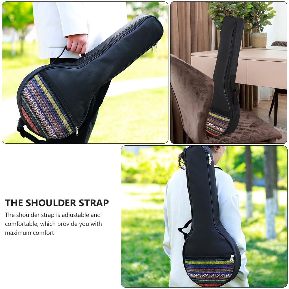 Funda para banjo de 4 cuerdas, para ukelele, bolsa de almacenamiento para instrumentos musicales, bolsa de transporte portátil, color negro