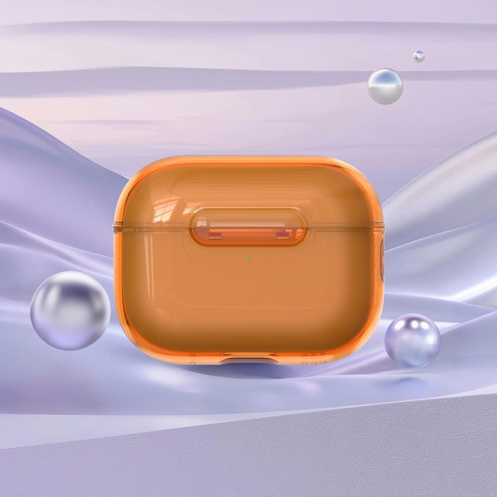 Coque AirPods 4 rigide orange pour éviter les rayures - 7