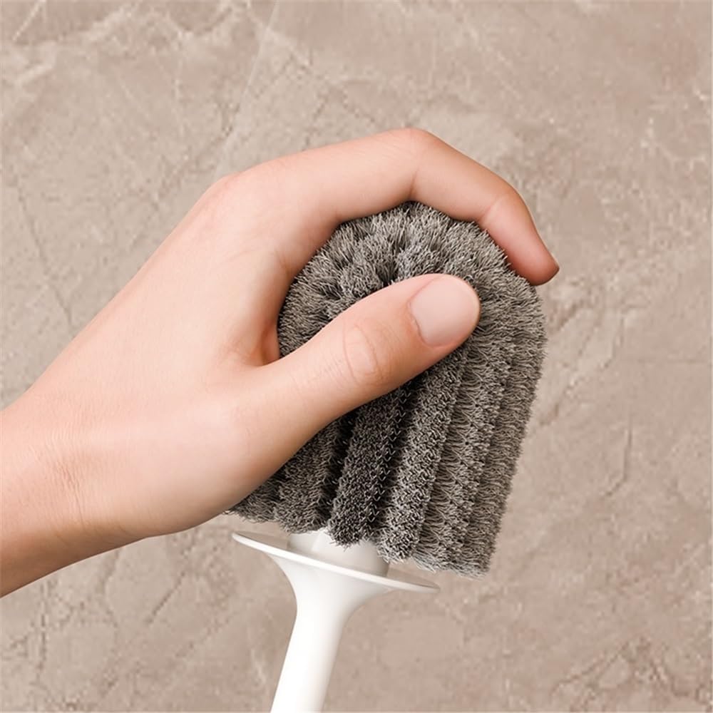 Toilet Brush Holder Toilet Brush Household Bathroom Squat with Long Bristles to Clean The