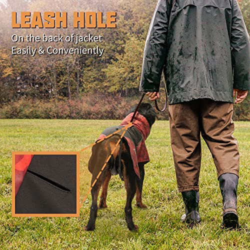 Auroth Dog Jacket Outdoorfor Large Medium Dogs, Waterproof Windproof & Dog Raincoat Outdoor, Reflective Dog Rain Jacket With Adjustable Elastic Rope And Leash Hole #TOP5