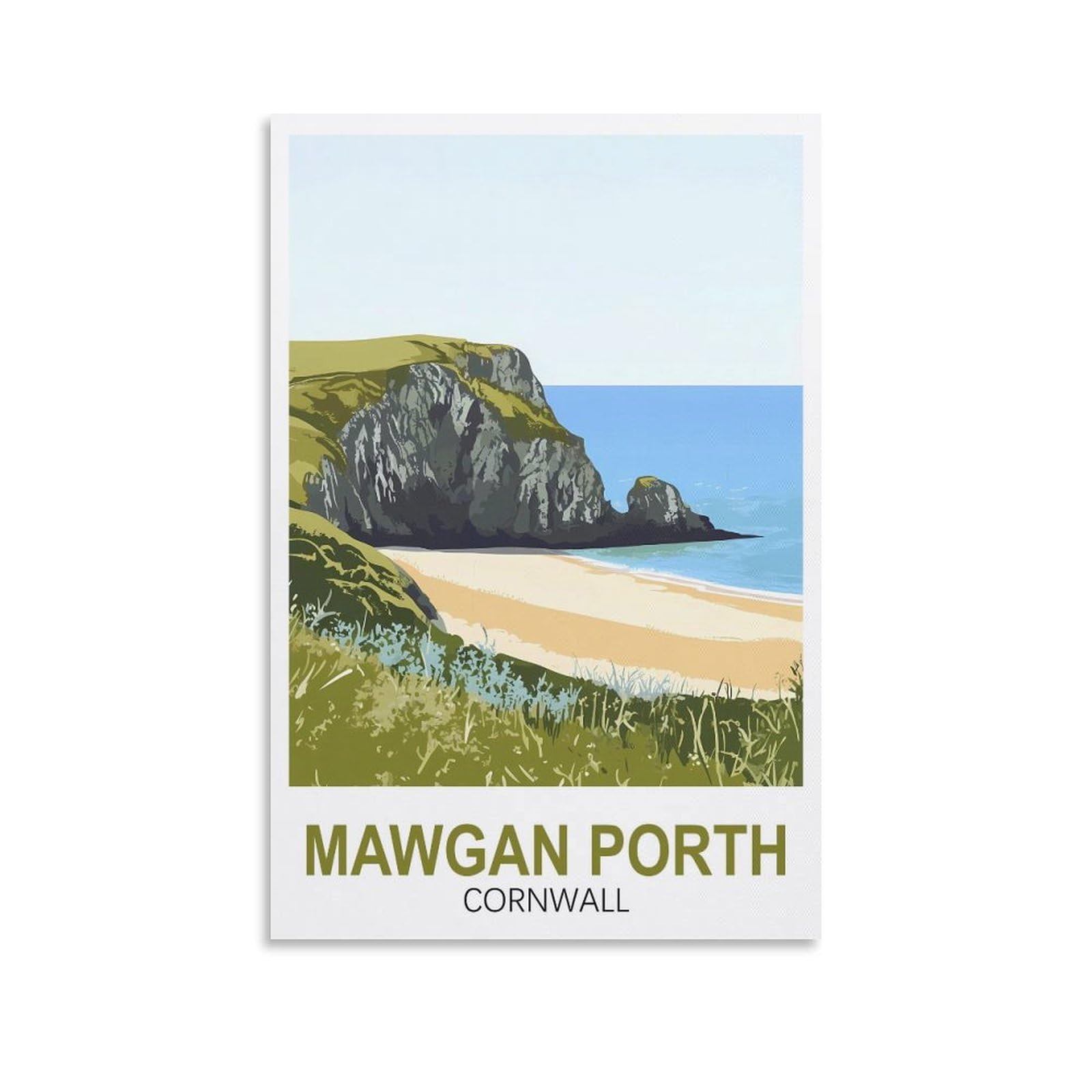 Nprzm A199 Vintage Metal Tin Signs Mawgan Porth Cornwall Metal Plaques Man Cave Vintage Wall Accessories Metal Tin Signs For Home Kitchen Club Bar Decorations 30X40cm