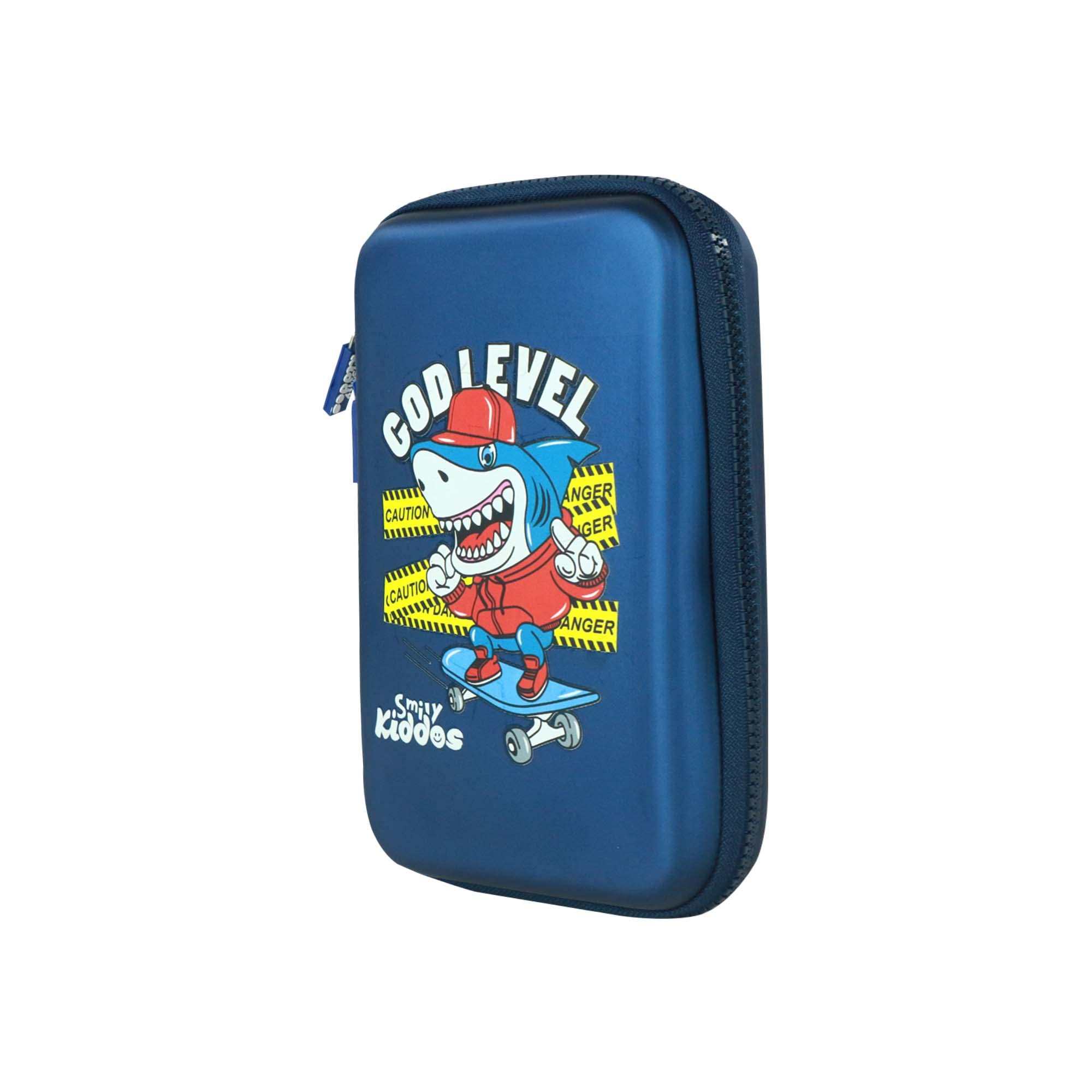 Smily Kiddos Ethylene Vinyl Acetate (Eva) Single Compartment Pencil Case Cute Large Hardtop Pencil Case Organizer School Kids Girls Women Pen Holder Pouch Multi Purpose (Skater Shark,Navy Blue) (B0B97JHVVH) Amazon Price History, Amazon Price Tracker
