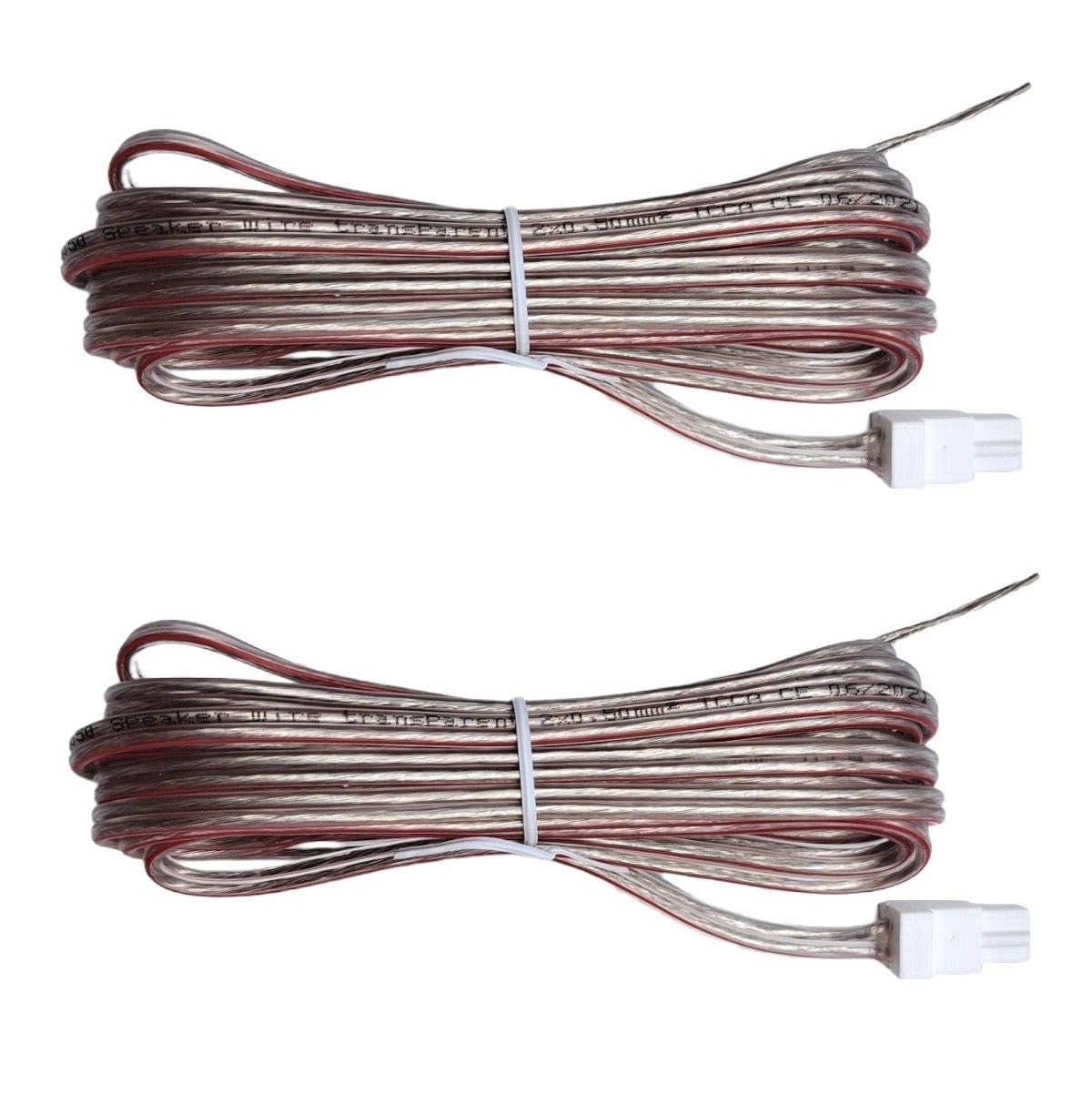 Generic 2X Red Gray Speaker White Connector Wire Cord Cable Compatible with Roxel Mini Hi-Fi System