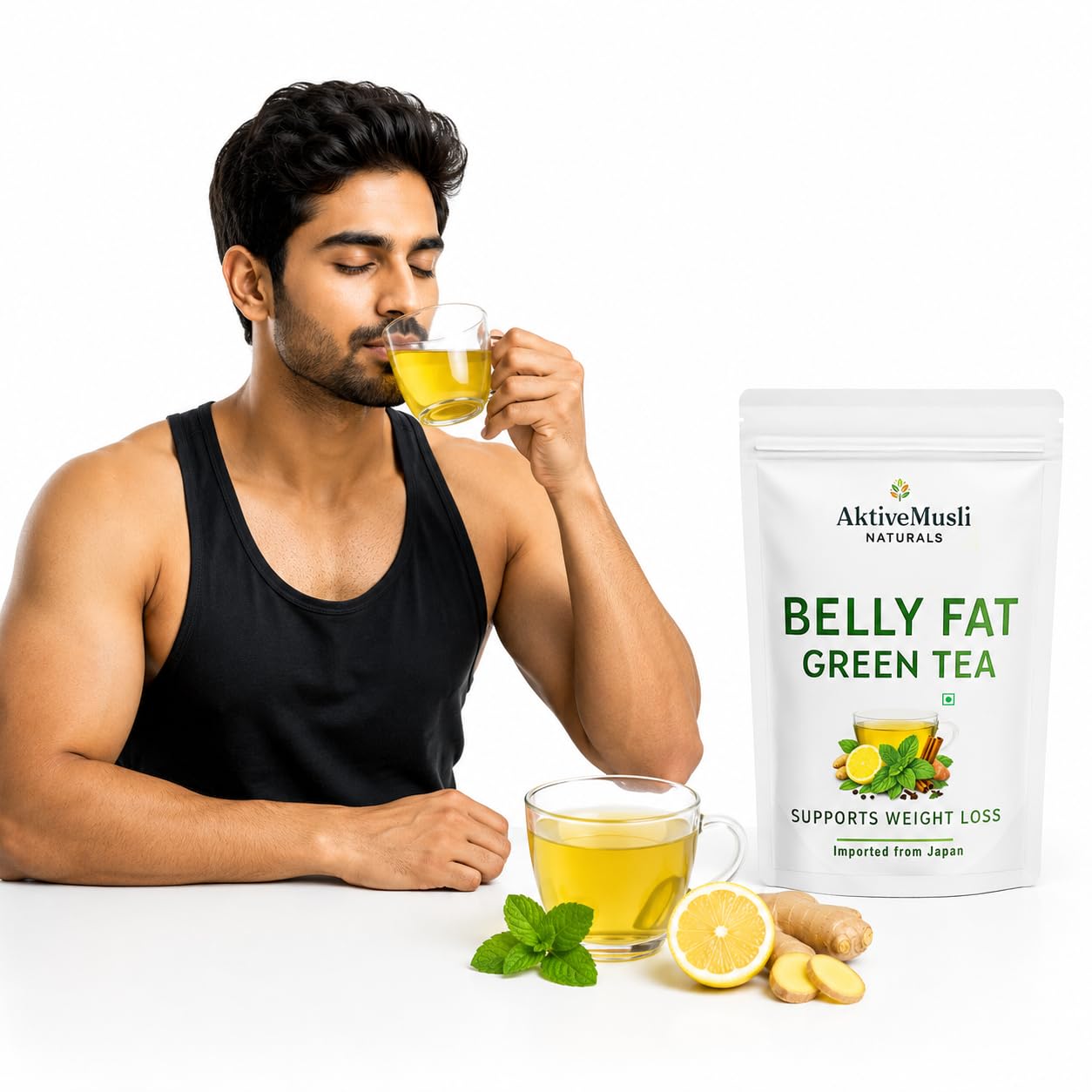 Green Tea Lemon for Weight Loss & Boost Immunity Vitamin C Leaves Green Tea-image-45