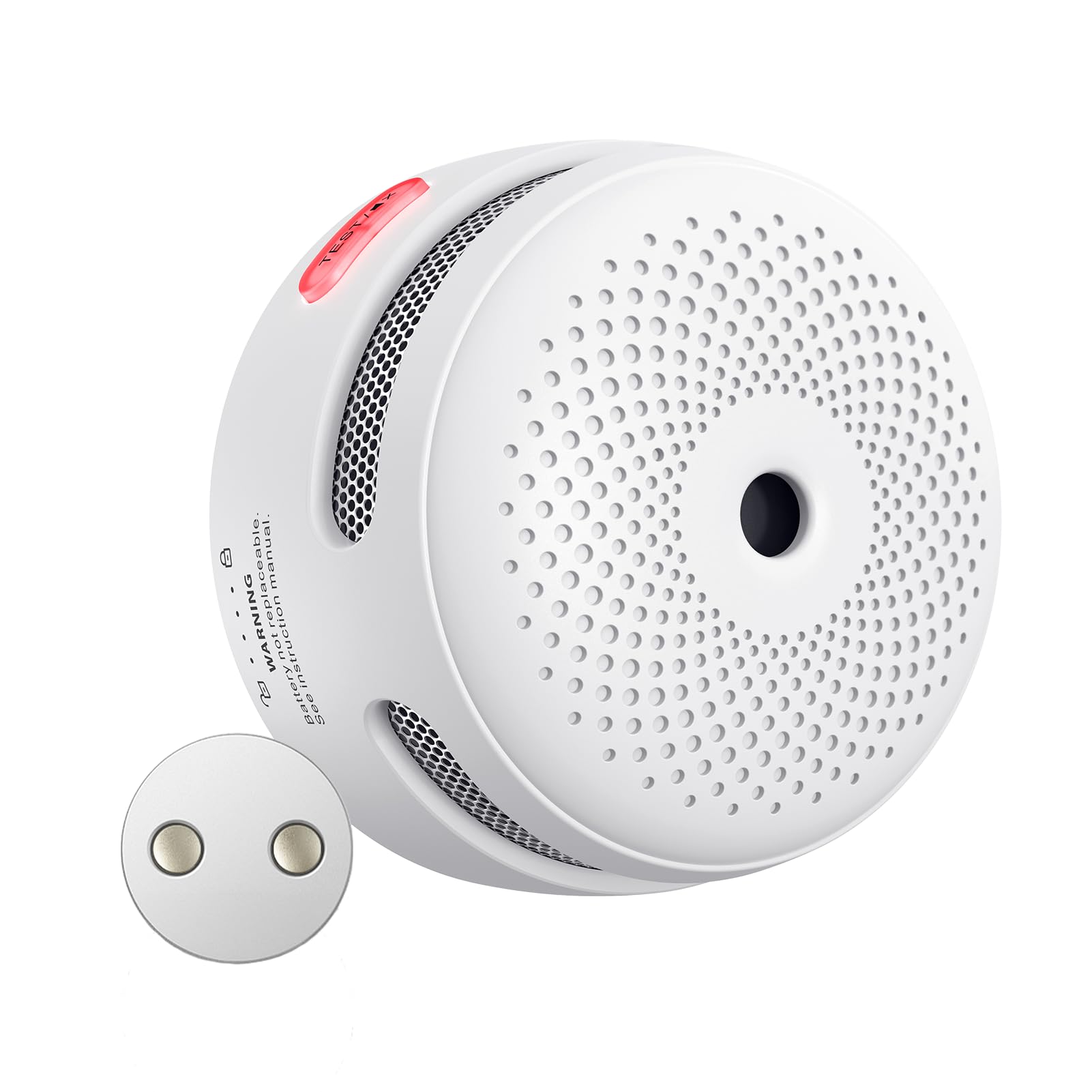 X-Sense 10 Year Battery Mini Photoelectric Smoke Detector with Magnetic Adhesive Pad, Fire Detector with Magnetic Mount, with Test / Silence Button, XS01, Pack of 1-picture-25