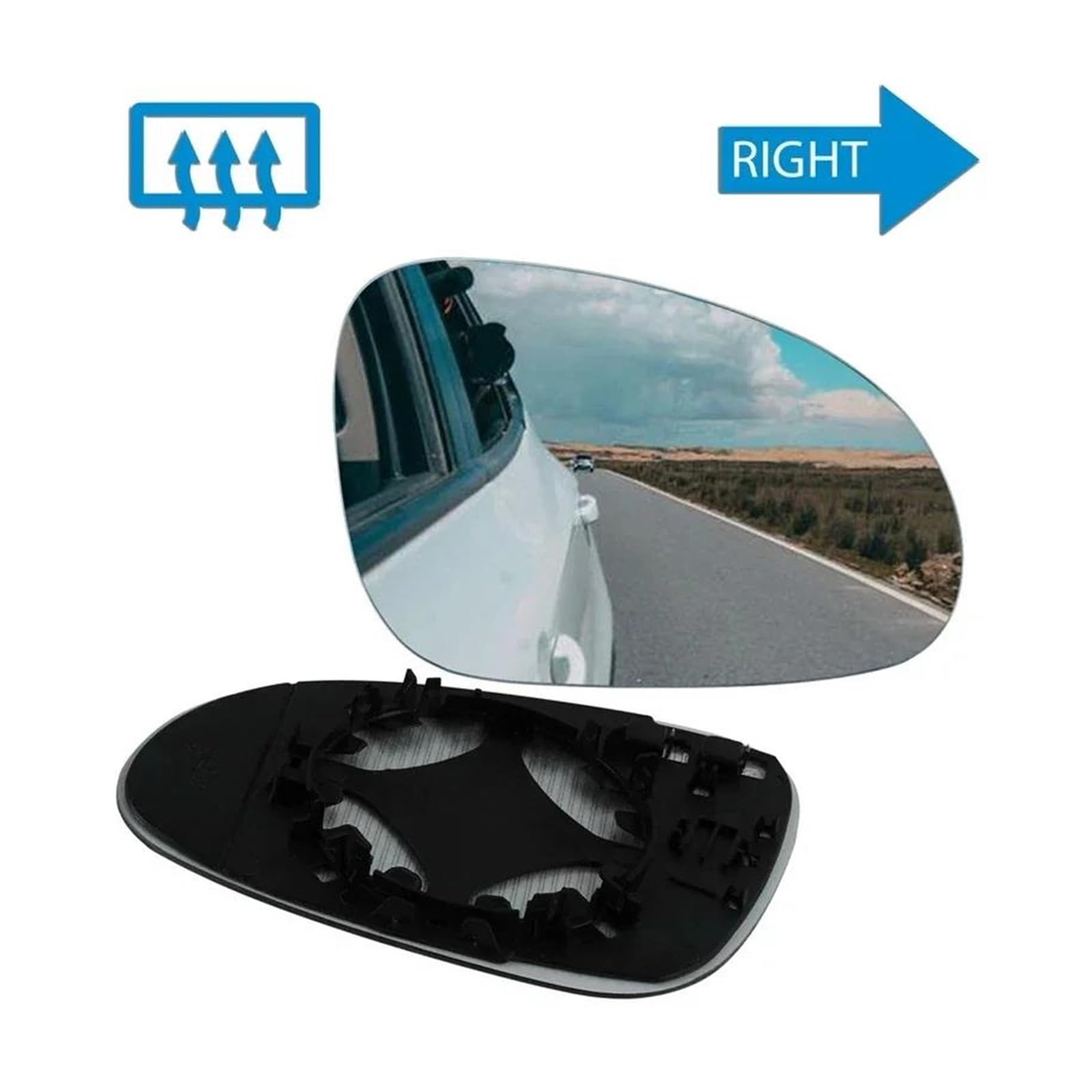 Verre Rétroviseur Latéral Droit Voiture Pour Passat B6 2005 – 2010