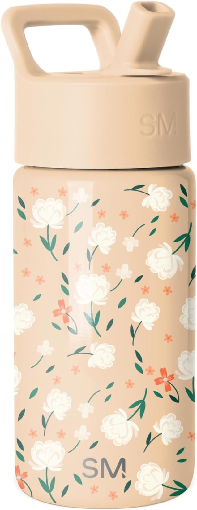 Simple Modern Kids Water Bottle with Straw Lid | 14oz Insulated Stainless Steel Kids Tumbler & Spill Proof Toddler Cup for School, Girls, Boys | Summit | Chloe Floral