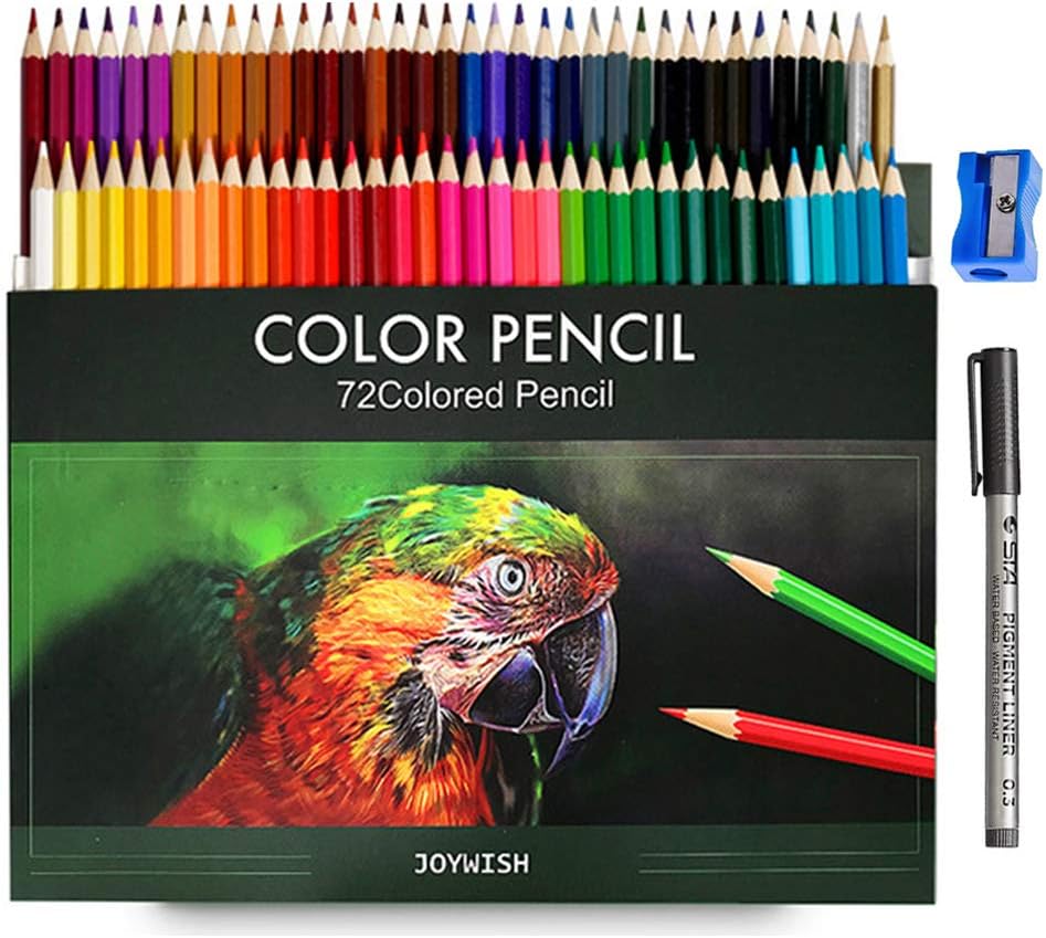 Colored Pencils, FengYue - 74pcs Pro Wooden Artist Drawing Pencils, School Watercolors Coloring, Sketching Pencil Set, Gift for Kids Adult