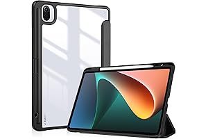 Xiaomi Pad 5 Case with Pen Holder - Transparent Hard Shell Back...