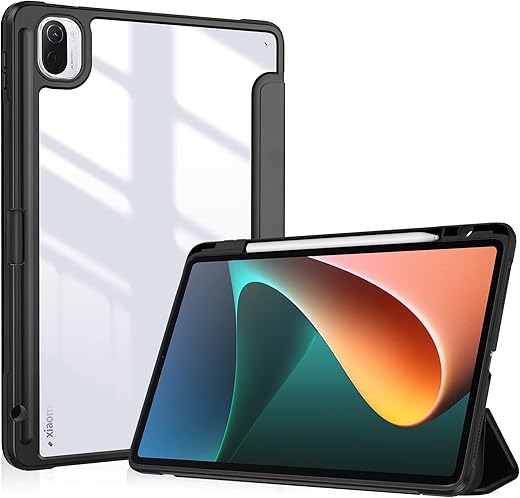 ProCase Case for Xiaomi Pad 5/5 Pro 11 inch 2021, Protective Slim Folio Smart Cover Transparent Hard Shell Back Case...
