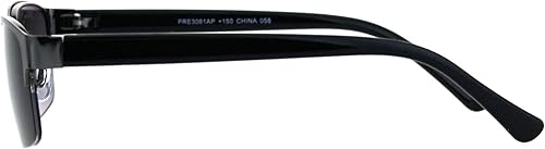 Miniatura 4 de Gafas de sol de lectura progresivas de enfoque múltiple 3 potencias en 1 rectángulo de media llanta