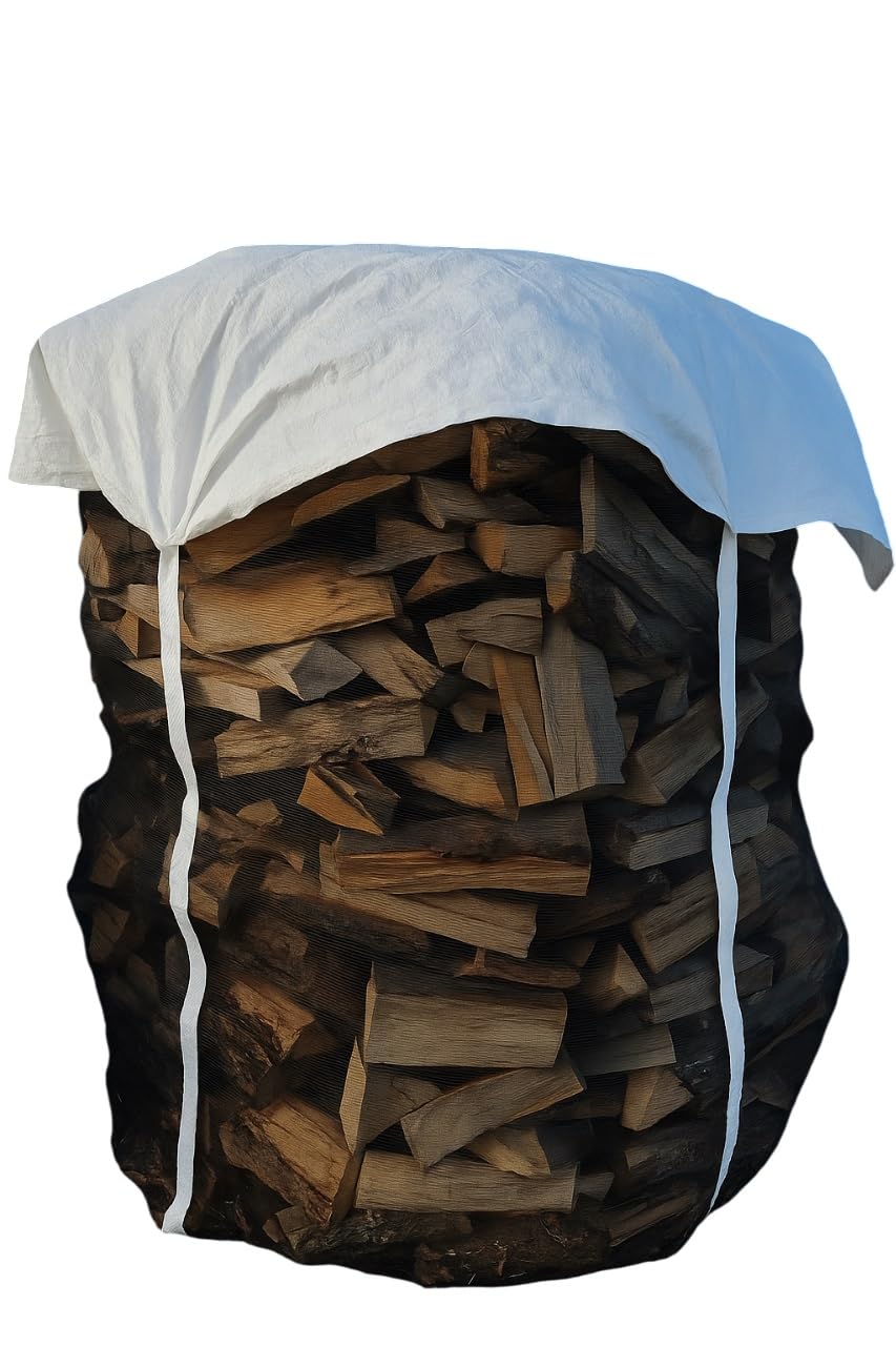 10 Stück Woodbag 100x100x120 cm Holzbag mit Deckel/Abdeckung Holz Bag Big Bag Sternboden mit Mosquito-Gewebe/Netzgewebe