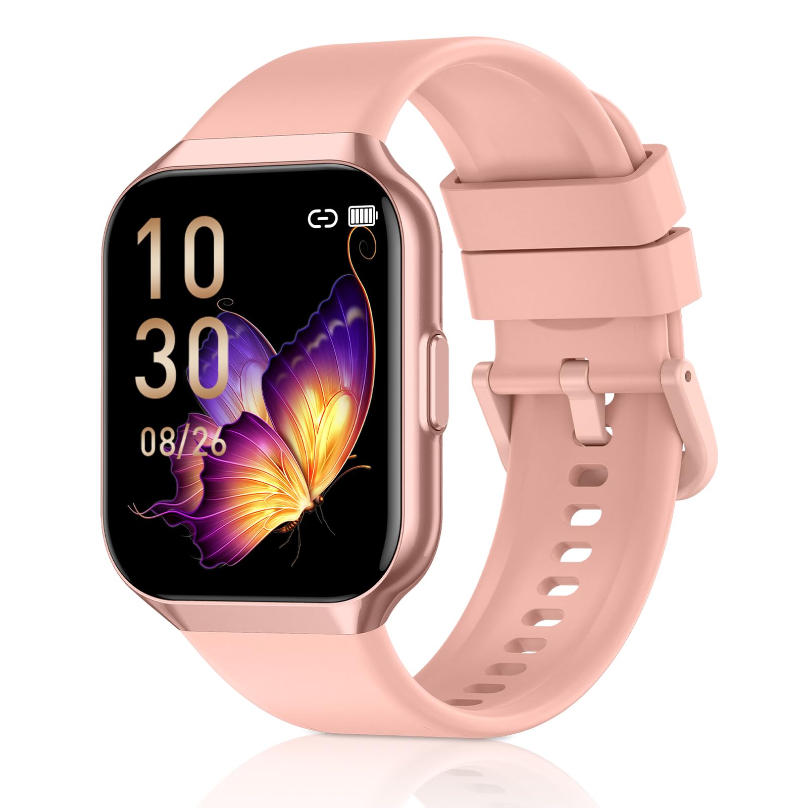 QCOQ® Smartwatch Uomo Donna, 1.96" Orologio Smartwatch con Effettua o Risposta Chiamate, 110+ Sport Smart Watch, Sonno/Cardiofrequenzimetro/Contapassi, Impermeabile IP68 Fitness Track per Android iOS