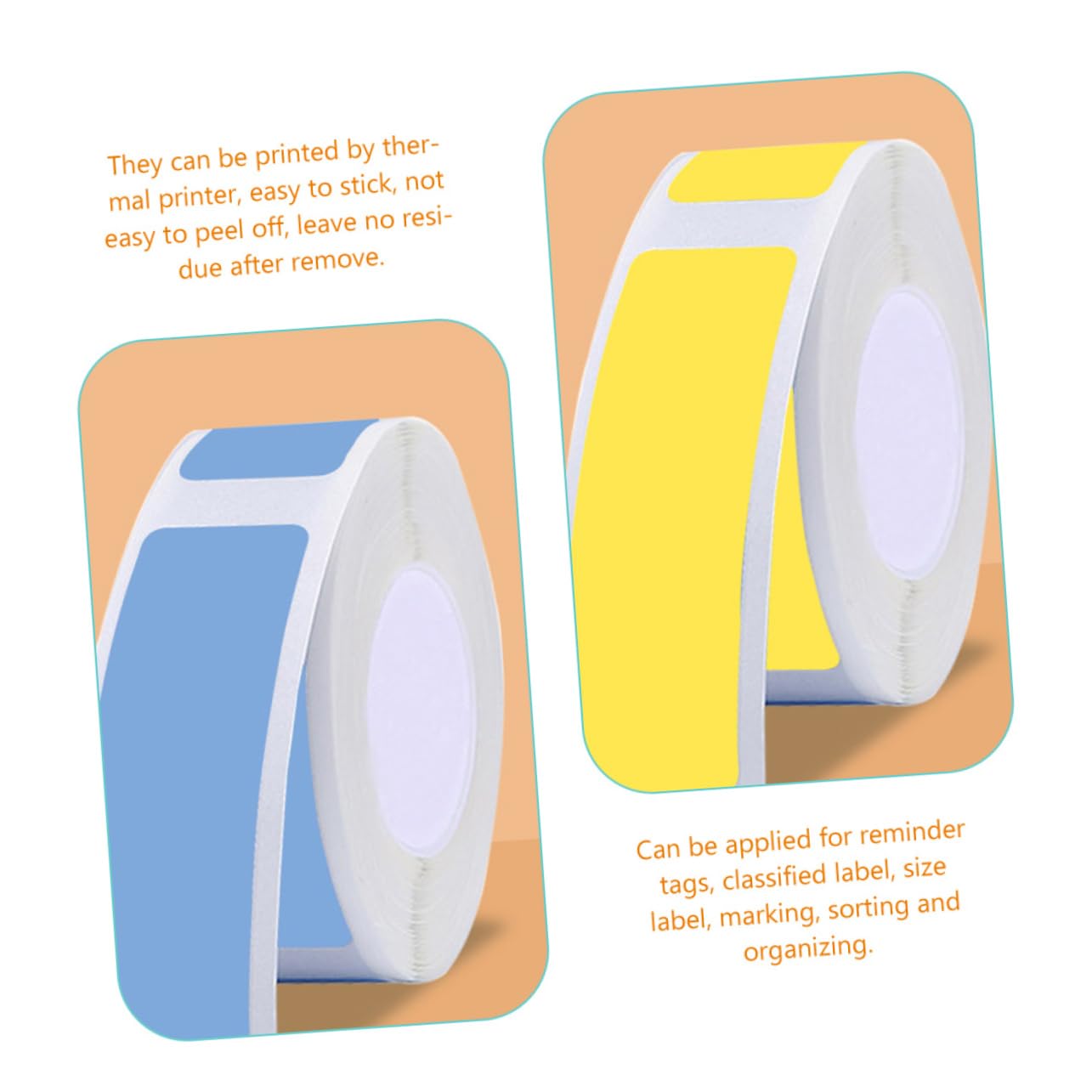 ARTIBETTER 2 Set Etichette Termiche Colorate Per Stampante Autoadesivi Per Nomi E Organizzazione Resistente E Facile Usare Compatibili Con Stampanti Termiche 5 * 2