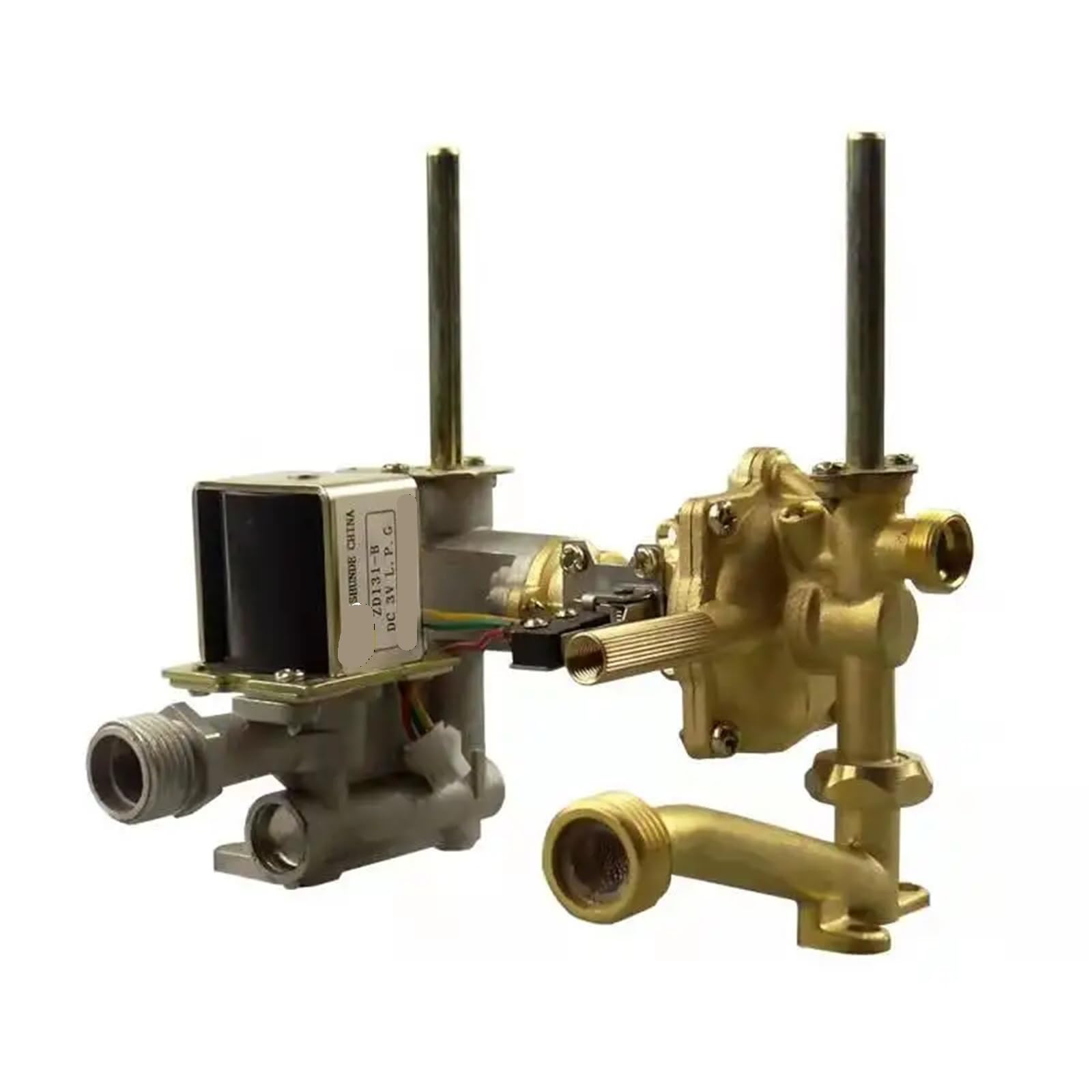 General Gas Water Heater Accessories- Copper Valve and Water-Gas Linkage Assembly with Anti-Icing Drain needl(Red-1)