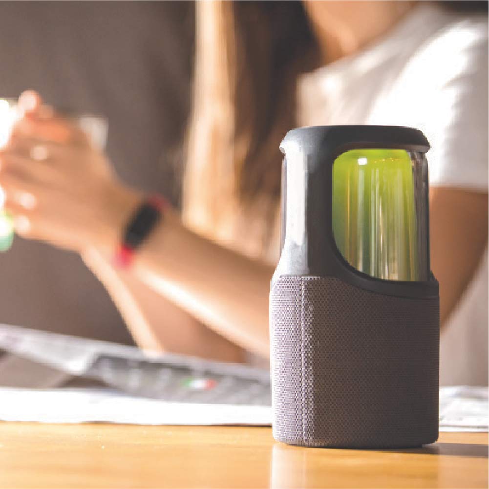 SWITCHWS-3 Wireless Speaker with LED Mood Light, 10W Powerful Sound, Premium Fabric Finish, Hands-Free Calls, 360° Sound, Portable Design, For Outdoor Adventures, Indoors and More