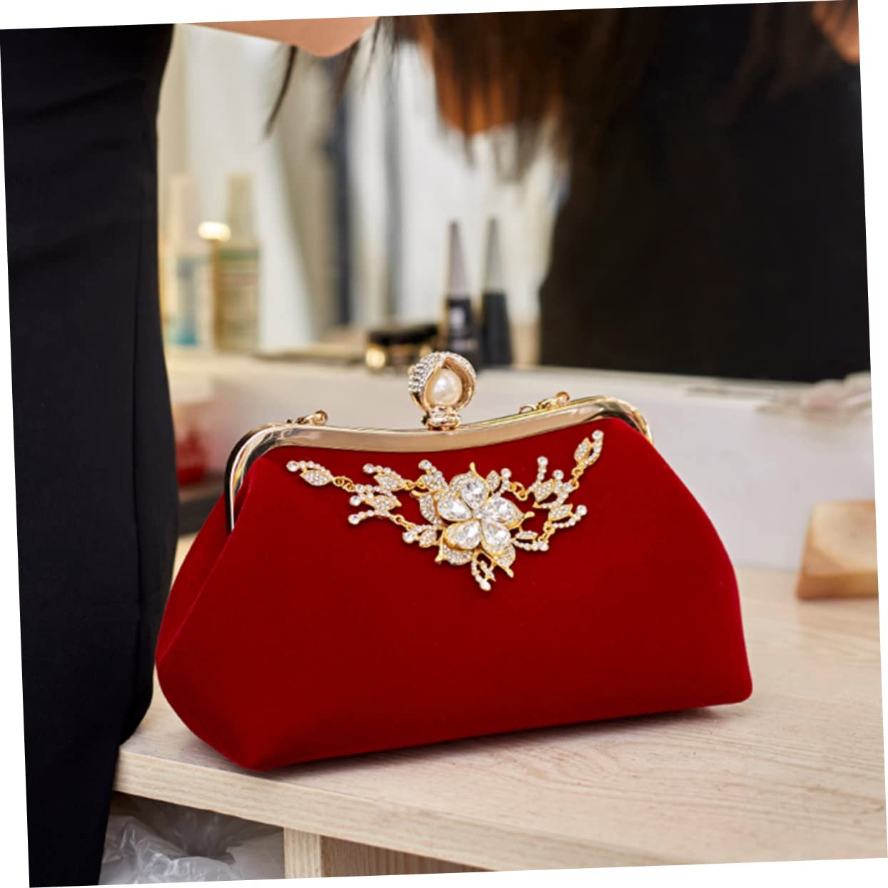 COLLBATH Bolso De Noche De Felpa Bolso Niña Tela De Felpa