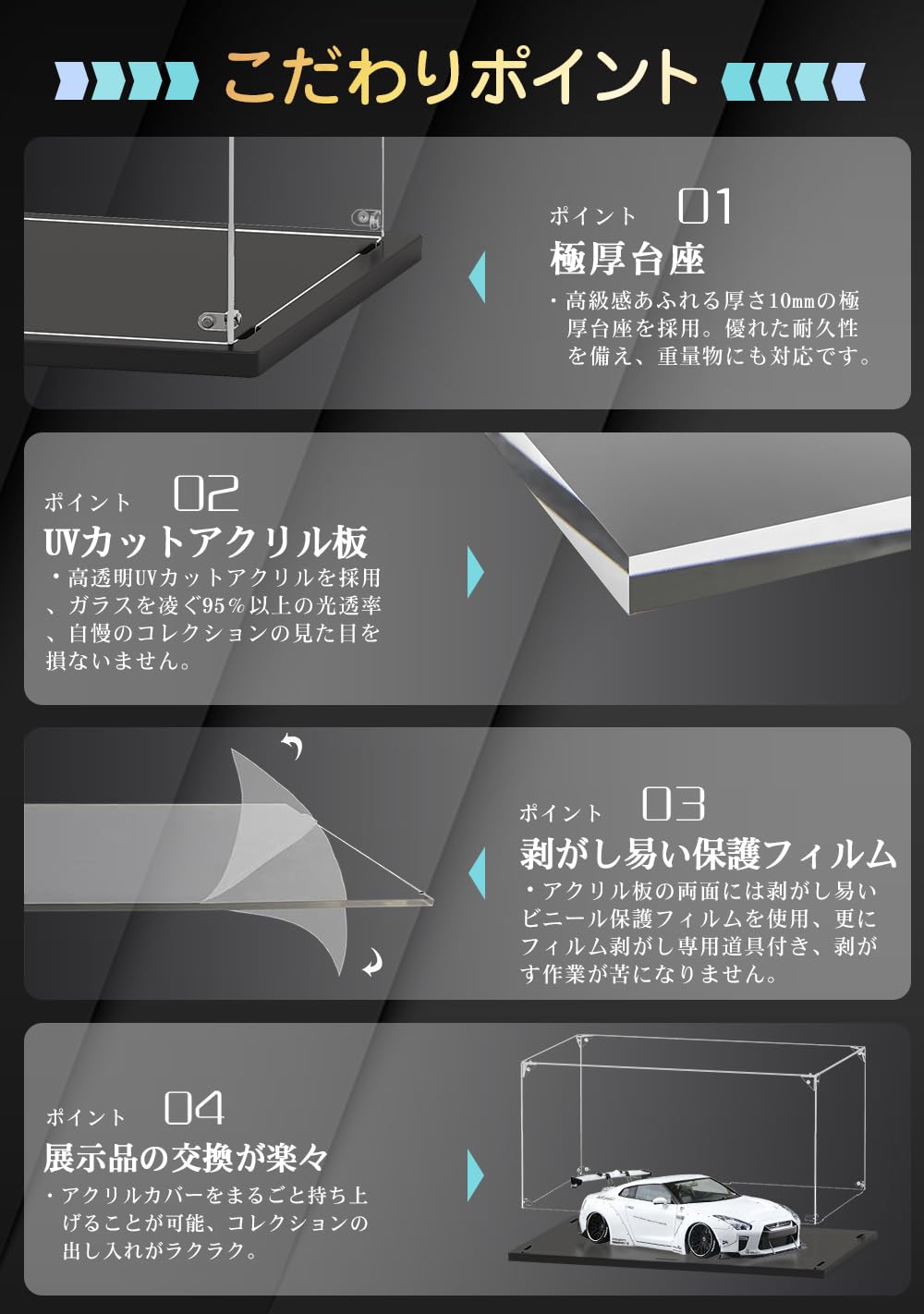 Amazon | KUKERフィギュアケース アクリルケース UVカット