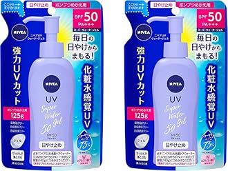 Japanese Sunscreen SPF 50/PA+++ Super Water Gel Sunscreen 4.22floz(125g) Refil Pack Of 2