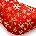 SANNO 6 Pcs 16 inch Red Christmas Stockings, Bulk Gifts Holder Classic Craft Socks Gold Snowflakes with White Cuff Design, 16