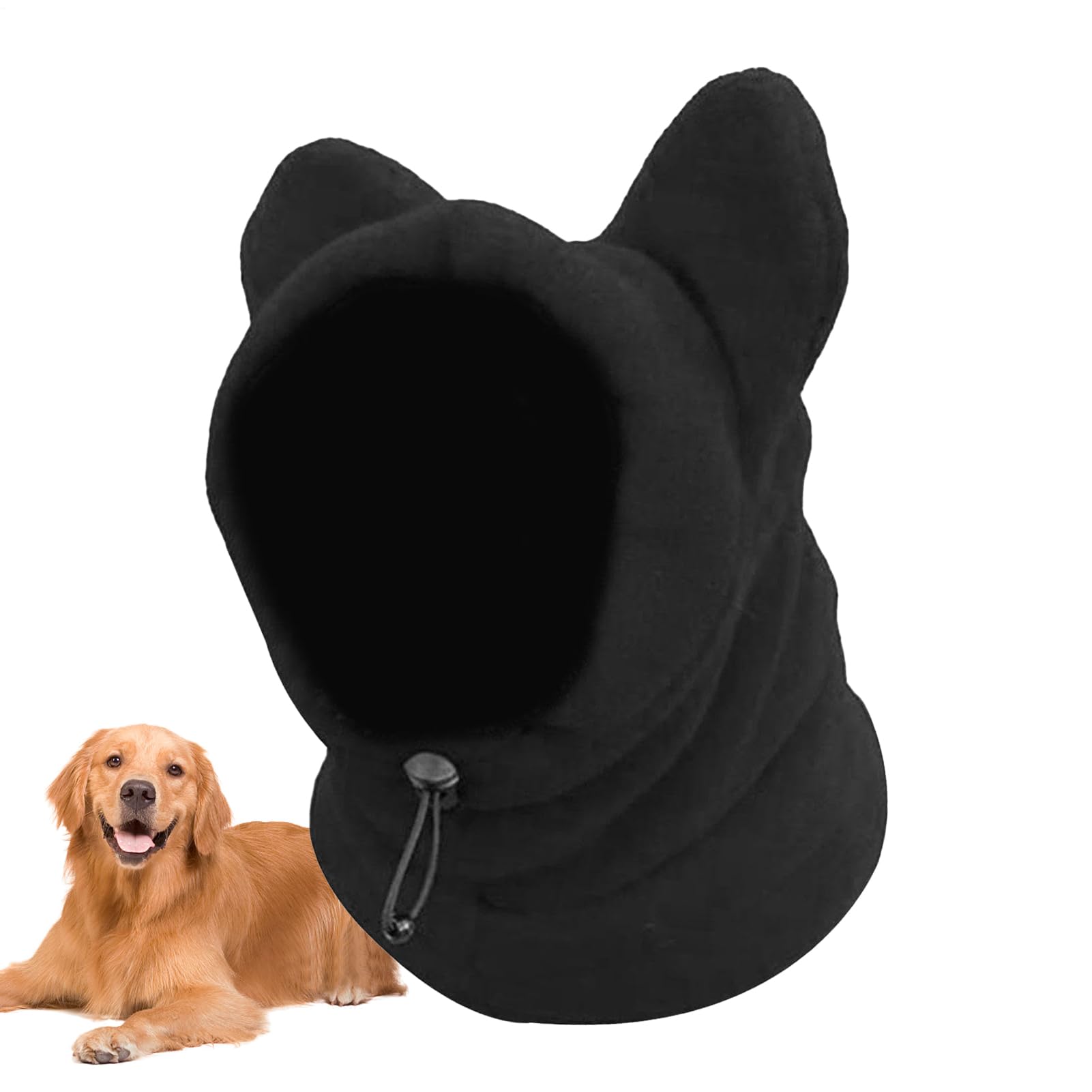 Dog Winter Hat - Pet Hood with Ear Muff | Polar Fleece Dog Warm Hat for Winter Party Outdoors Hiking Camping Holiday Festival Costume