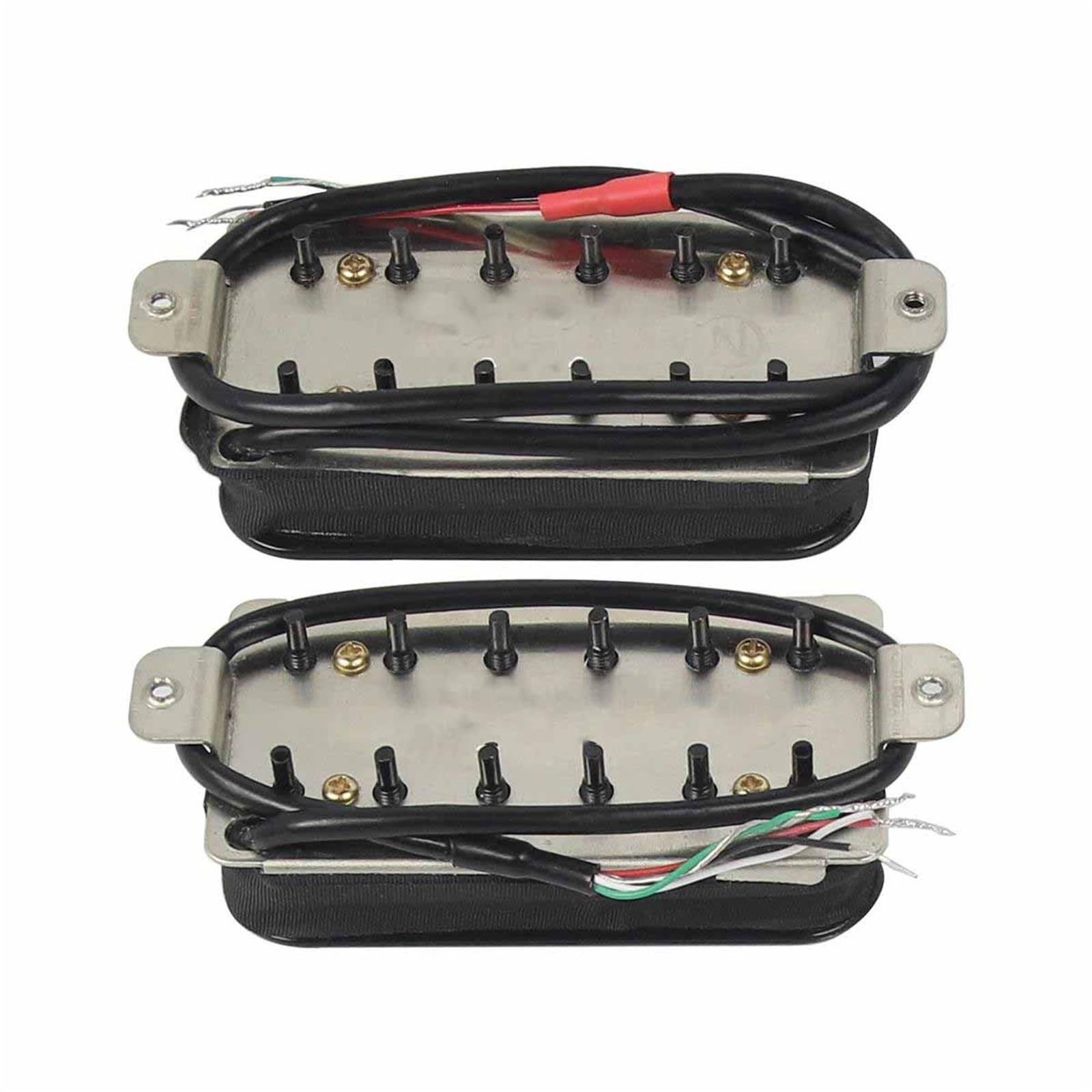 Pastilla De Guitarra Eléctrica Profesional Juego De Pastillas De Guitarra Humbucker De Bobina Abierta | Juego de pastillas Humbucker abiertas negras Alnico 5 pastillas de guitarra con puente de cuello 7K + 14K