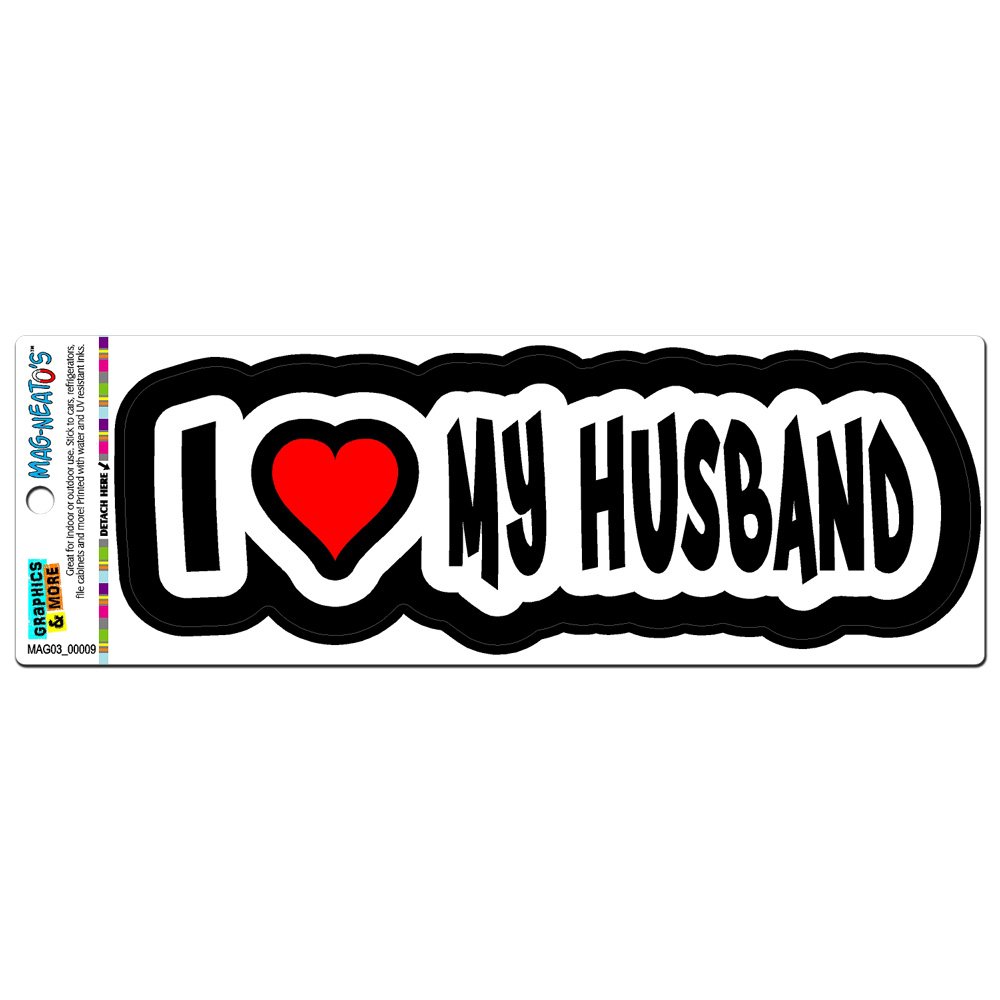 GRAPHICS & MORE I Love Heart My Husband Automotive Car Refrigerator Locker Vinyl Magnet