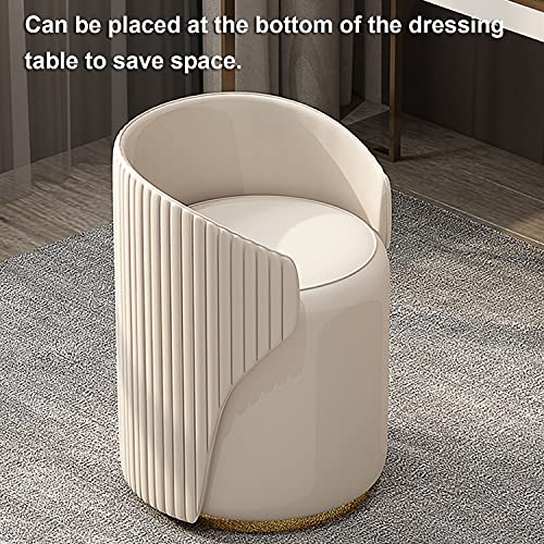 Silla de tocador de maquillaje de terciopelo y taburete para dormitorio deco 6