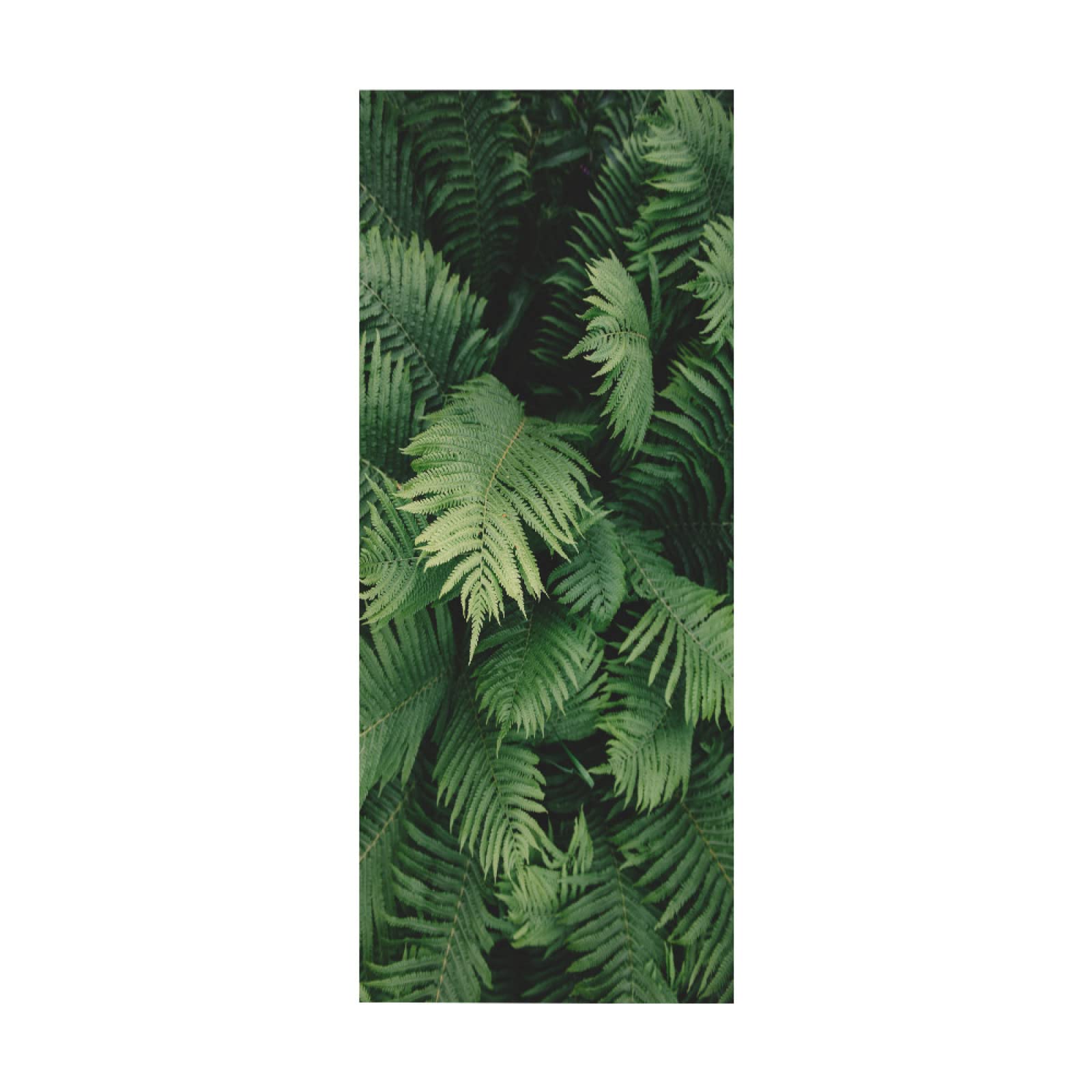 3D Door Sticker Green Leaves W85 x H205 cm Waterproof Mural Vinyl Wall for Interior Doors Livingroom Bedroom Bathroom Office Home Decor