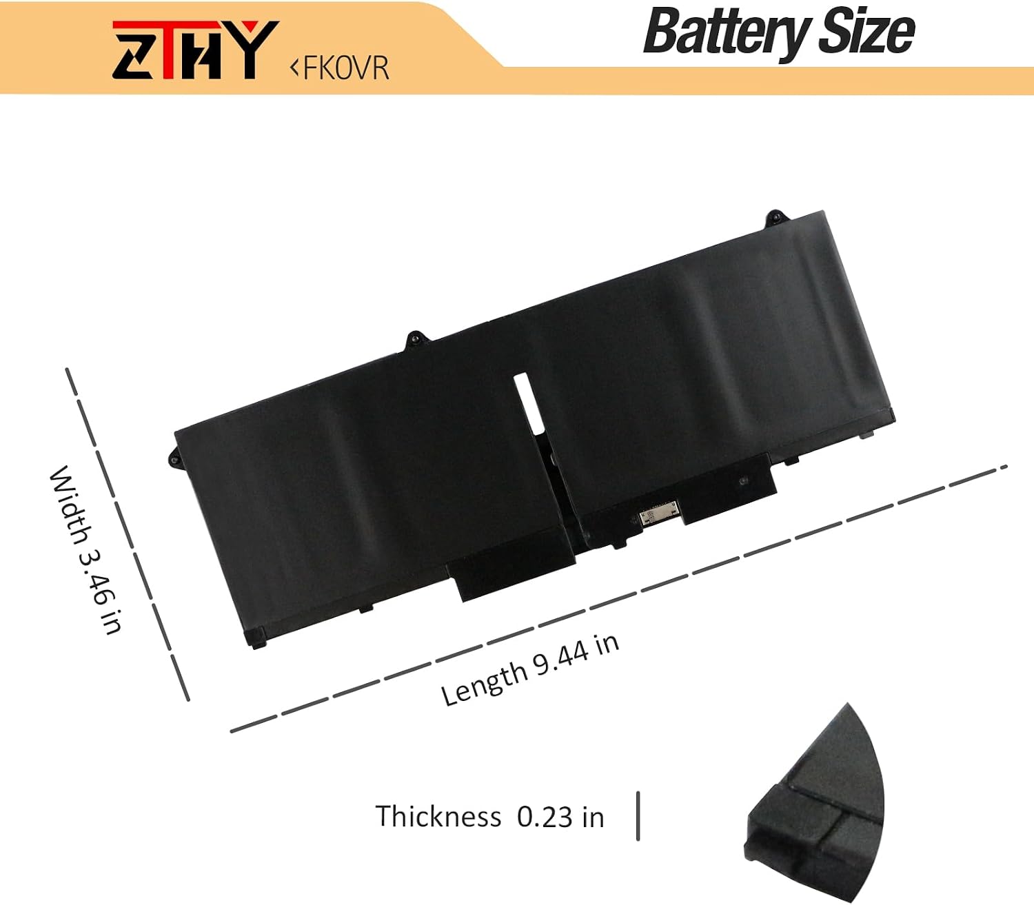 58Wh FK0VR 07KRV Laptop Battery Replacement for Dell Latitude 5330 5430 5530 7330 7430 7530 2-in-1 Precision 3570 Series P133G P134G P135G P136G P110F P138G FKOVR 8H6WD 404T8 51R71 8P81K 15.2V 4-Cell