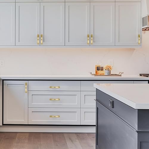 Miniatura 5 de Amerdeco ZH0016 - Paquete de 6 tiradores de gabinete de níquel satinado cepillado de 3 pulgadas (2.992 in), manijas para accesorios de gabinetes de