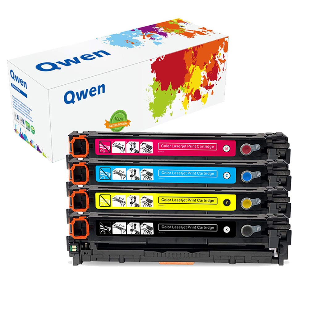 Qwen Compatible Toner Cartridges Replacement for HP 304A CC530A CC531A CC532A CC533A for use in HP Color LaserJet CM2320 CM2320nf CM2320fxi MFP CP2025dn printer ( Black,Cyan,Magenta,Yellow,4-Pack )