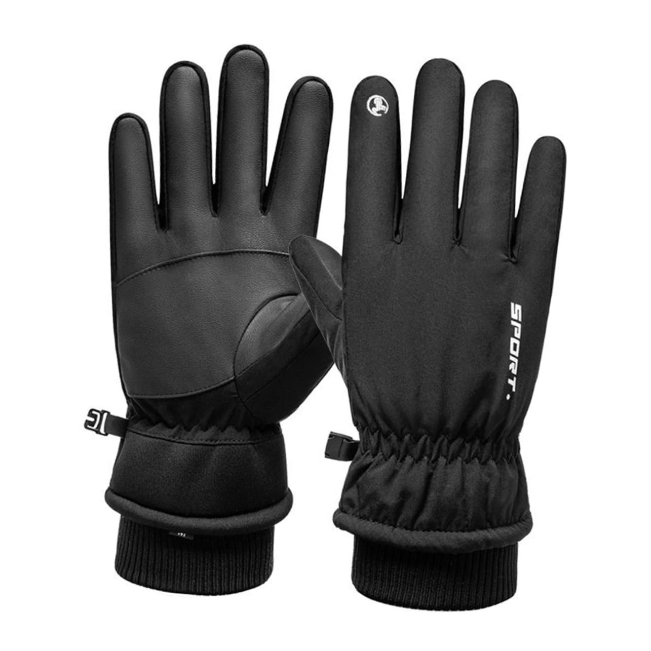 Anneome 1Pair Cycling Windproof Gloves Skid Full Finger Mittens for Outdoor Sports Warm Comfortable Winter Riding Skiing Gloves