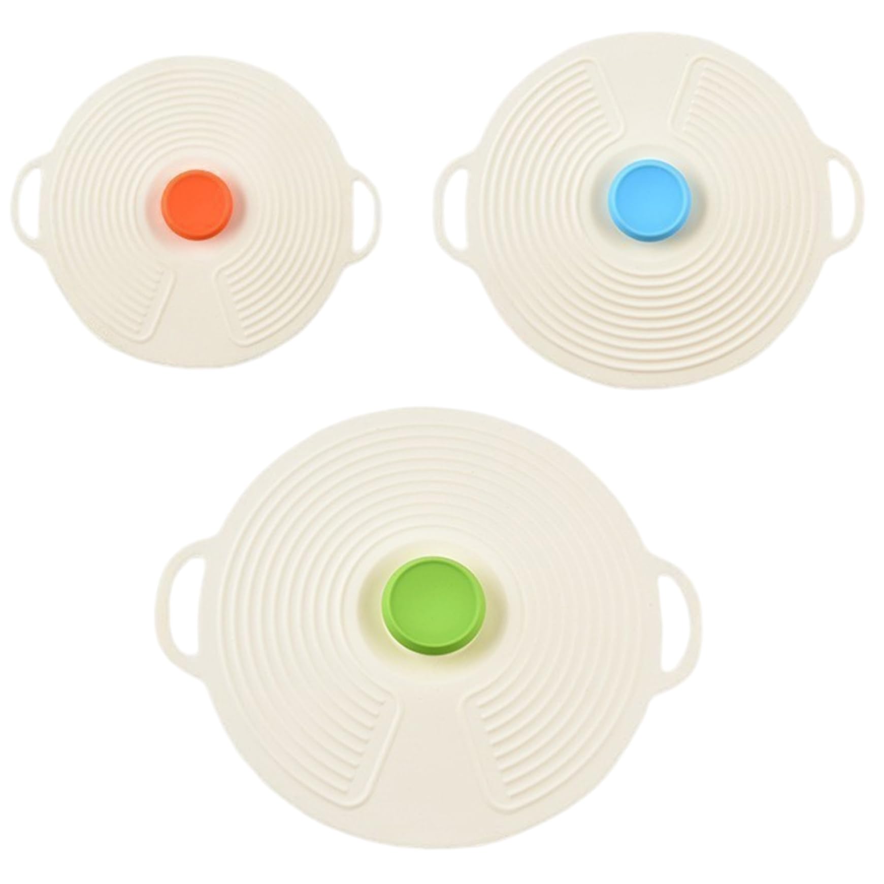 Hbbgdiy 5pcs Silicone Lids Covers Airtight Round Microwave Safe Silicone Food Covers with Handle for Bowls Cups Plates Pots Heat Cold Resistant Bowl