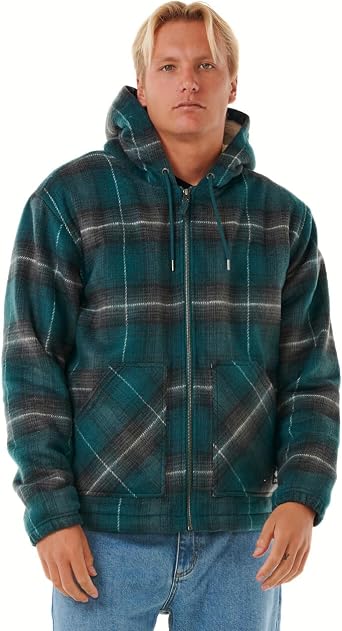 Rip Curl Mens Classic Surf Sherpa Lined Check Jacket