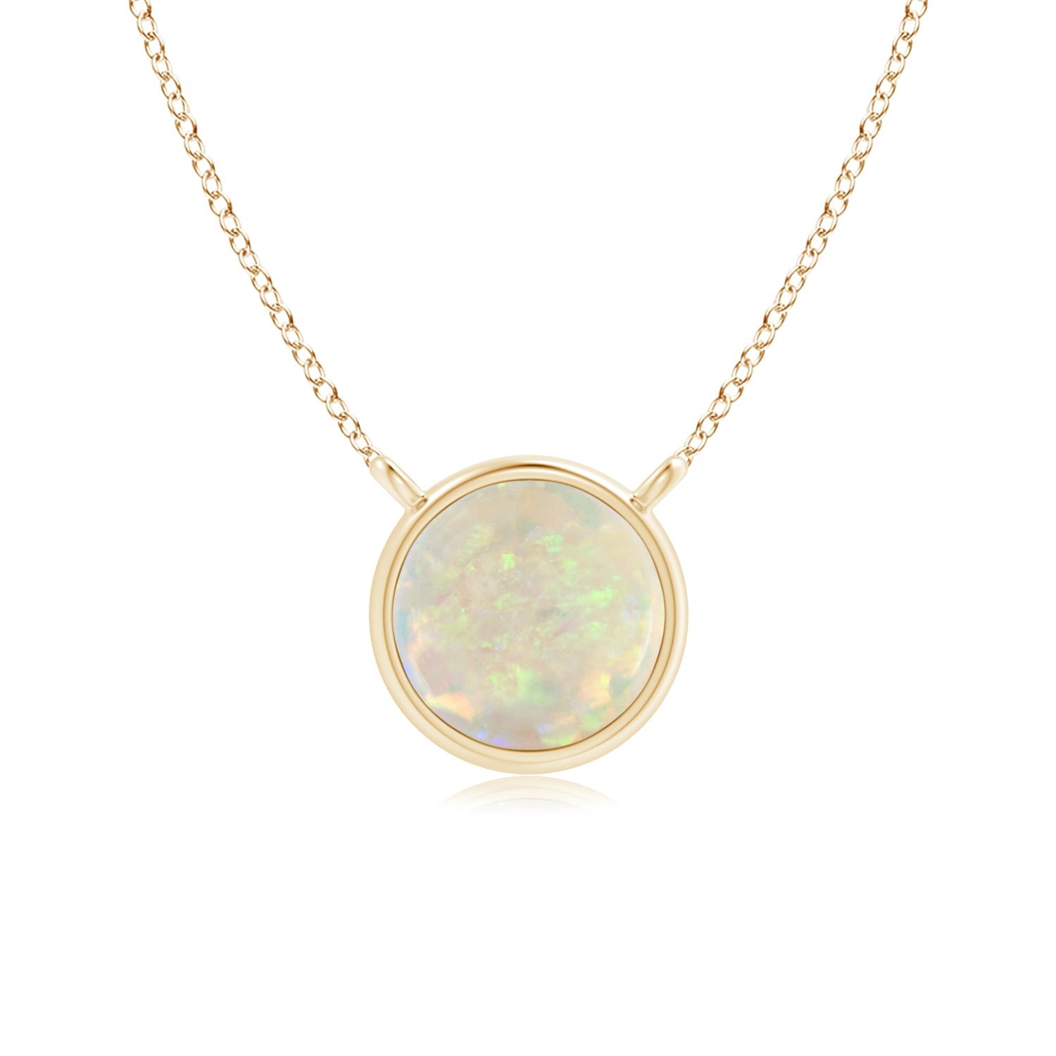 AngaraAngara Bezel-Set Round Solitaire Necklace