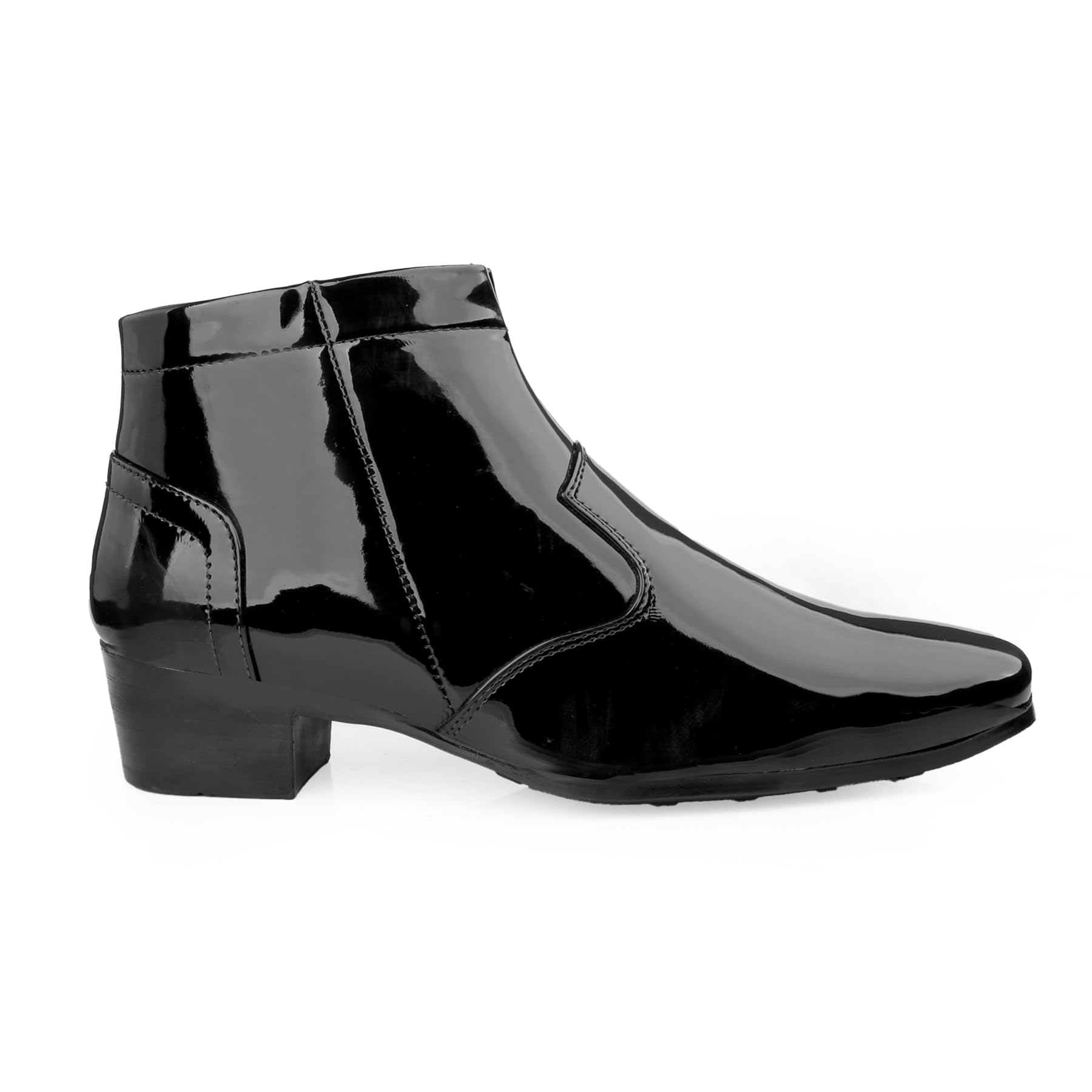 bxxy Men's 2 Inch Heel Height Increasing Patent Leather Material with Casual Formal Slipon Outdoor, Ankle Boot.-picture-40