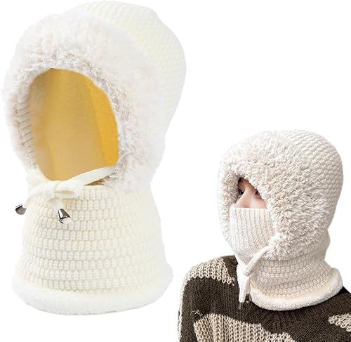 Gorro 3 en 1 con bufanda y máscara, pasamontañas de invierno 2026, sombreros de punto, bufanda con capucha, máscaras de esquí