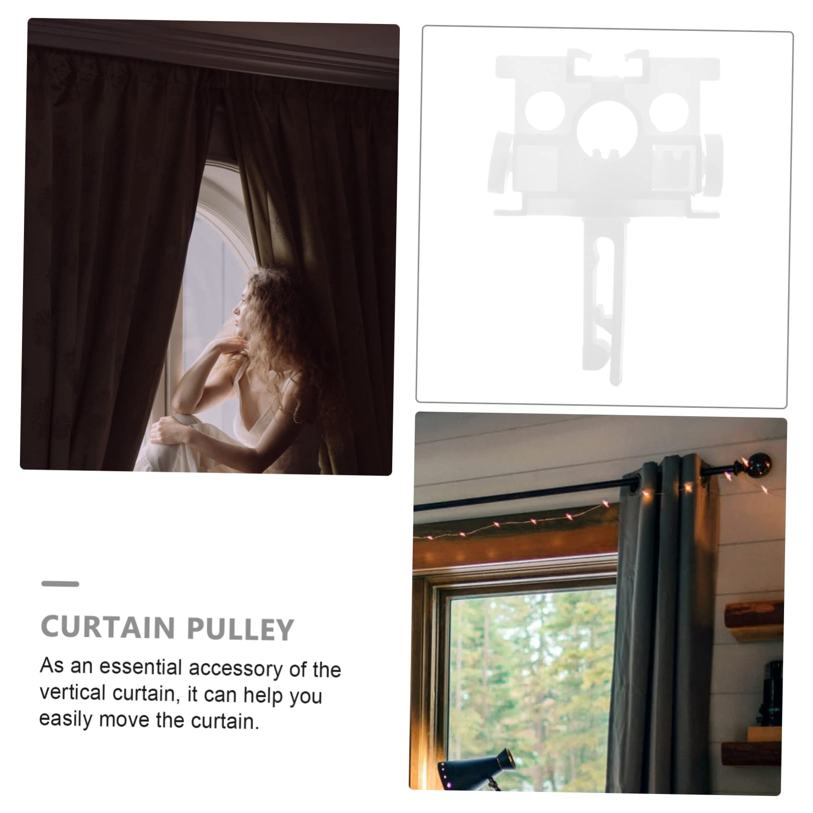 STOBAZA 5packs Vertical Curtain Pulley Accessories Repair Parts for Easy Installation Replacement for Vertical Blinds for Home Use