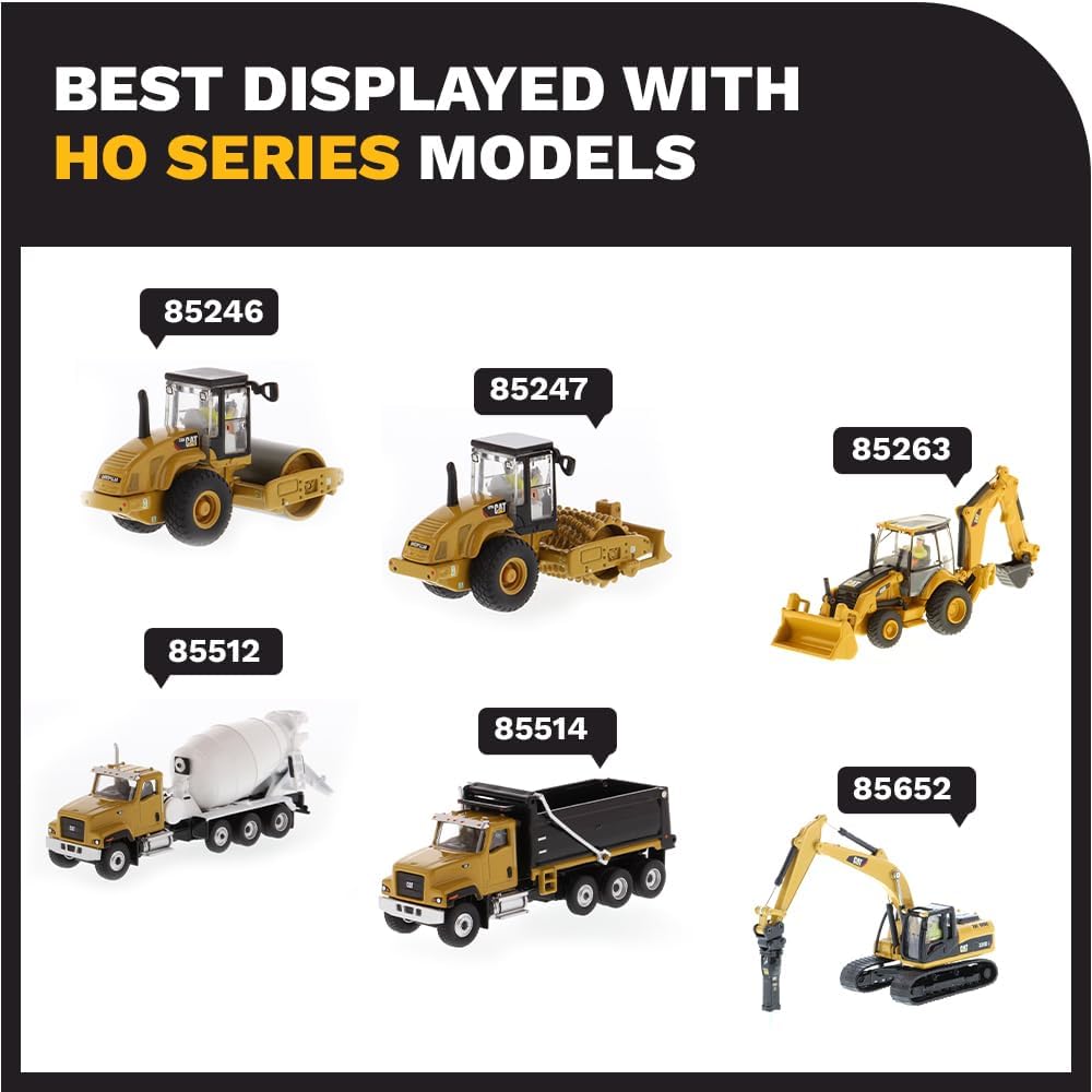 Diecast Masters CAT Caterpillar CT681 Concrete Mixer Yellow and White High Line Series 1/87 (HO) Scale Diecast Model 85512