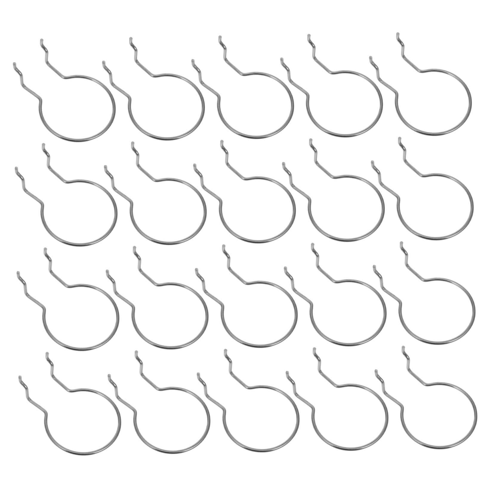 Ciieeo 20pcs Peg Board Hooks Pegboard Silver Peg Board Tool Hangers Ring Cup Holder Stainless Steel