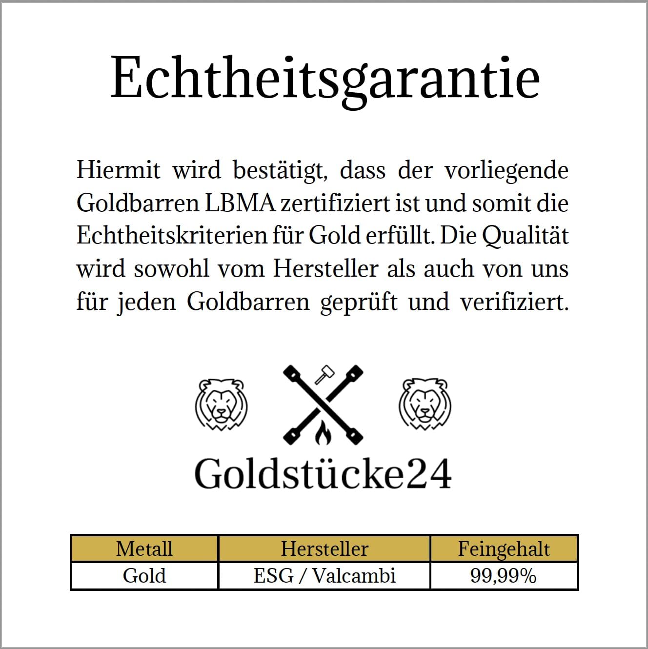 Goldstücke24 - Geschenk zur Kommunion - Goldbarren 1g in hochwertiger Kapsel inkl. Etui (weiß) und Grußkarte - Gold zur Kommunion verschenken