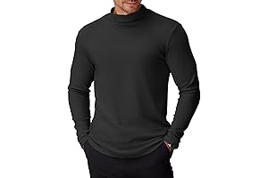 Men's Black Turtle Neck Top