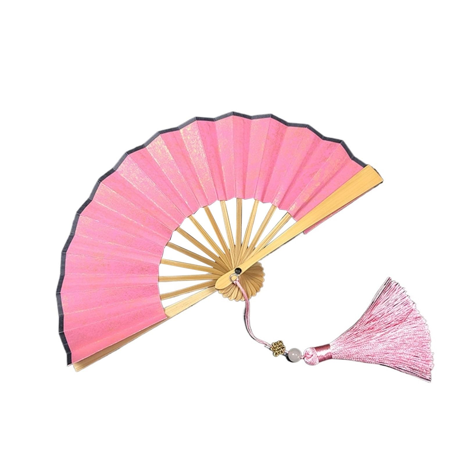 SXTYYH Folding Hand Fan, Portable 4-6inch Mini Handheld Fan for Women Foldable, Folding Fans for Line Dancingwedding Fashion Gift(5in,Pink)